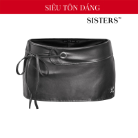 Chân váy nữ da ôm sát mini skirt SISTERS thiết kế khoen kim loại phối lưng cột logo inox siêu tôn dá