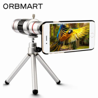 ORBMART 18X Optical Zoom Telescope Mobile Phone Lens For Apple iPhone 7 7 Plus With Mini tripod And Back Case Cover
