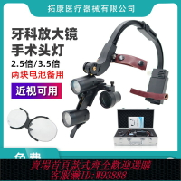 {可刷卡 打統編}牙科醫用頭戴式放大鏡口腔心外科眼鏡顯微鏡耳鼻喉科手術專用頭燈