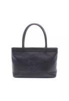 Chanel Pre-Loved Chanel coco mark Handbag tote bag Caviar skin black gold hardware