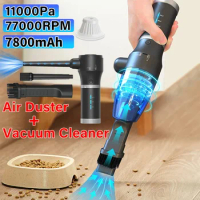 Powerful Air Blower for Computer Cordless Air Duster Vacuum Cleaner Wireless Air Gun Dual Use Duster for PC,Car,Keyboard