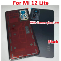 Original Full Housing Back Battery Cover For Xiaomi 12 Lite 12Lite Mi12 Lite Rear Case Lid Phone Shell with Camera Frame Lens