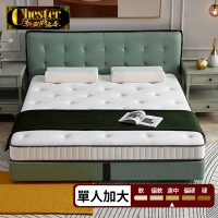 【Chester 契斯特】針織高透氧面布薄形獨立筒床墊--3.5尺(薄型 獨立筒床墊 單人加大)