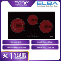 Super Discount ELBA 2200W+1800W+1200W BUILT-IN CERAMIC HOB ECH-K7013ST(BK) | SCHOTT CERAN GLASS