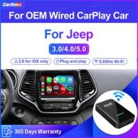 Carlinkit 5.0 4.0 3.0 Carplay Wireless Adapter Wired To Wireless Apple Car Play Box for Jeep Compass Cherokee Renegade Wagoneer