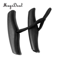 MagiDeal 2Pcs Durable Black Nylon Marine Kayak Canoe Boat Dinghy Pull Carry Handle With Cord Front Rear Mount Replacement Acce