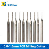 10pcs PCB Milling Cutter Set 0.8-1.3.175mm Corn Engraving Cutter 3.175mm Shank CNC Router Bit End Mill for PCB Machine