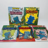 5 Books Picture Books in English Fat Dinosaurs Storybooks in English Early Education 3-6 Years Old Reading Books for Kids