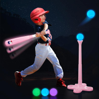 LED Tball Set for Toddlers 3-5 5-8 Light up Tee Ball Set for Toddlers Glow in The Dark T Ball Sets f