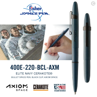 【fisher】Axiom Space 系列-子彈型太空筆/附筆夾(#400E-220-BCL-AXM 海軍藍)