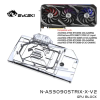 Bykski Water Block Use for ASUS RTX 3090 /3080 Strix GPU Card / Full Cover Copper Radiator Block /A-RGB / RGB In Stock