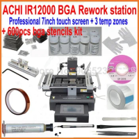 Newest ACHI Dark infrared BGA rework station IR12000 + most completely 600pcs bga stencils 21 in 1 bga reballing kit
