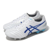 【asics 亞瑟士】足球鞋 DS Light Pro 2E 男鞋 寬楦 白 鮪魚藍 袋鼠皮 PU鞋釘 運動鞋 亞瑟士(1103A110100)
