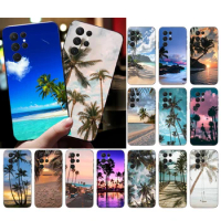 Palm Tree Summer Beach Sea Phone Case for Samsung S24 S23 S22 S21 S20 Ultra S20 S22 S21 S10E S20 FE S24 Plus