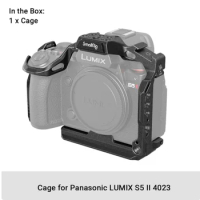 SmallRig S5 II Cage S5 IIX Cage for Panasonic LUMIX S5 II / S5 IIX with Built-in Quick-Release Plate for Arca-Swiss - 4023