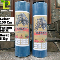 Plastik Mulsa Hitam Perak Cap Badak 5 kg Ukuran lebar 100 Cm Panjang 165 M berkualitas cock untuk pe