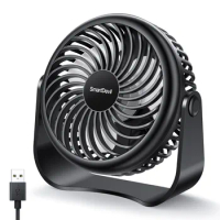 SmartDevil USB Desk Fan 3 Speeds Portable Mini Desktop Fan, 360° Adjustment Small Personal Table Fan for Home Office Car Outdoor