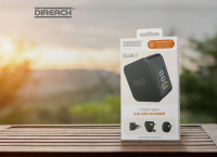 DIREACH 3 Port 三輸出 65W GaN 氮化鎵快速充電器 黑色