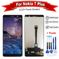 6.0" Black For Nokia 7 Plus LCD 7Plus Display Touch Screen Digitizer For Nokia E7 Plus LCD Replacment TA-1062 LCD+Free tools