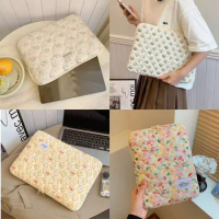 Cute Flower Laptop Sleeve Tablet Pouch 11 12 13.3 15.6Inch Computer Bag for Macbook M1 M2 M3 Air 13.6 Pro A2780 A2681 Ipad 12.9
