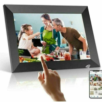 Digital Picture Frame WiFi Digital Photo Frame 10.1 Inch with IPS Touch Screen, Free Share Photos/Videos via APP