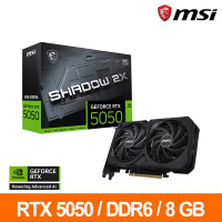 微星MSI RTX 5050 8G SHADOW 2X OC顯示卡