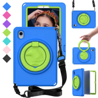 For Apple iPad mini 6 8.3 inch Case With Strap Tablet Cover for ipad Mini 6 Heavy Duty Kids Safe EVA Shockproof Stand Shell