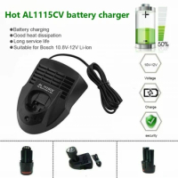 AL1115CV Battery Charger for Bosch 10.8V/12V BAT411 BAT412A Li-ion Battery Power Tool EU US UK Plug Short-circuit Protection