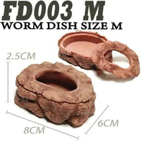 FD002 WORM CUP HOLDER FEEDING DISH WADAH JANGKRIK ULAT MAKANAN LEOPARD GECKO BEARDED DRAGON BD TOKEK