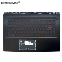 BOTTOMCASE New US Laptop keyboard For MSI GF63 8RC 8RD MS-16R1 US keyboard with laptop Upper Case Palmrest Cover Red backlit