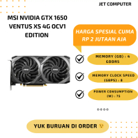 MSI NVIDIA GTX 1650 VENTUS X5 4G OCV1 EDITION