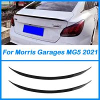 Spoiler For MG 5 Tail Fin 2021 2022 2023 Carbon ABS Black Morris Garages 5 Rear Wing Accessories Lightweight Easy installation