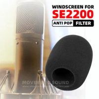 For sE Electronics 2200 A T 2200A 2200T SE2200 SE2200A SE2200T Anti Pop Filter Mic Windscreen Foam Sponge Microphone Windshield