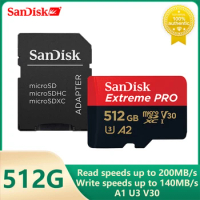 SanDisk Extreme PRO Micro SD 32GB 256G 512GB 64GB 1TB UHS-I Memory Card TF Card V30 4K for Steam Deck Nintendo Switch Drone