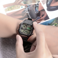 正品卡西歐CASIO手表男運動學生防水電子表復古小方表AE-1200WH【北歐居家生活】