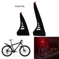 Latest bicycle fenders Carbon twill plastic Reflective sticker mud guard set bike mudguard rear front wing for bike Accessories