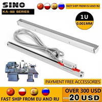 SINO Linear Scale Grating Ruler Sensor 0.005mm Encoder KA500 For Lathe Digital Readout DRO Machine Lathe Tools