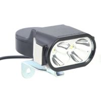 E-Bike LED Headlight for Electric Scooters - 36V 48V 60V - Bicycle Flashlight with Horn
