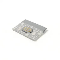 Dompet CHRISTIAN DIOR MONTAIGNE 30 FREESIA OBLIQUE GREY CARD HOLDER 100% ORIGINAL 10X7CM