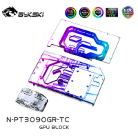 Bykski GPU Active Backplate Block For Palit RTX 3090 GameRock OC/ Maxsun RTX 3090 TURBO JET Video Card VRAM Dual Side Radiator