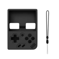 Silicone Protective Case Anti-Slip Game Console Cover for MIYOO MINI Plus(Black)