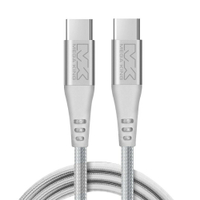 【領券再折】MEGA KING C to C 60W USB3.2高速傳輸編織線 1m 公尺 USB-C鋁合金頭傳輸充電線 PD QC 快充線 連接線 傳輸線 Type-C to Type-C