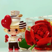 Prince DIMOO Princess Love Angle Figures Red Rose Crown Space Travel Figurine Exclusive Love Heart Collection Toy Boy