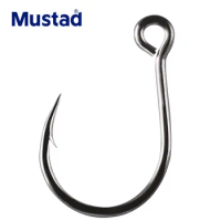 1pack Mustad KAIJU 10121NP-DT size8-size8/0 Fishing Hooks High Carbon Steel Barbed Jig Hook Bait Lure Sea Fish Snake Anzol Pesca