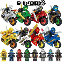 Khối Xây Dựng Ninja Gold Lloyd Ni, Tương Thích Với Lego, Xe Máy Ngầu Lắp Ráp, Quà Tặng Đồ Chơi Bé Tr