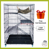 Hot Sale (FREE HAMMOCK) 3 level Cat Cage With LARGE Platform / Large Cat Cage 3 Levels 6233