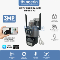 THUNDERIN Camera IP WIFI PTZ Wireless Outdoor Smart Kamera , Color Vue , Double Lensa