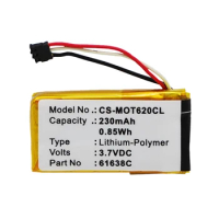 Cameron Sino 230mAh Battery For Motorola DECT 6.0 IT6 IT6-2 Motoactv 61638C SNN5904A