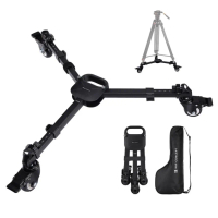 K&F Concept Photography Tripod Dolly, Heavy Duty with 3\ Rubber Wheels - Roda Tripod"
