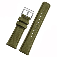 20mm 21mm 22mm Nylon Watchband For Citizen Seiko No.5 PROSPEX Seagull Timex Outdoor Sport Canvas Quick Release Watch Chain Strap